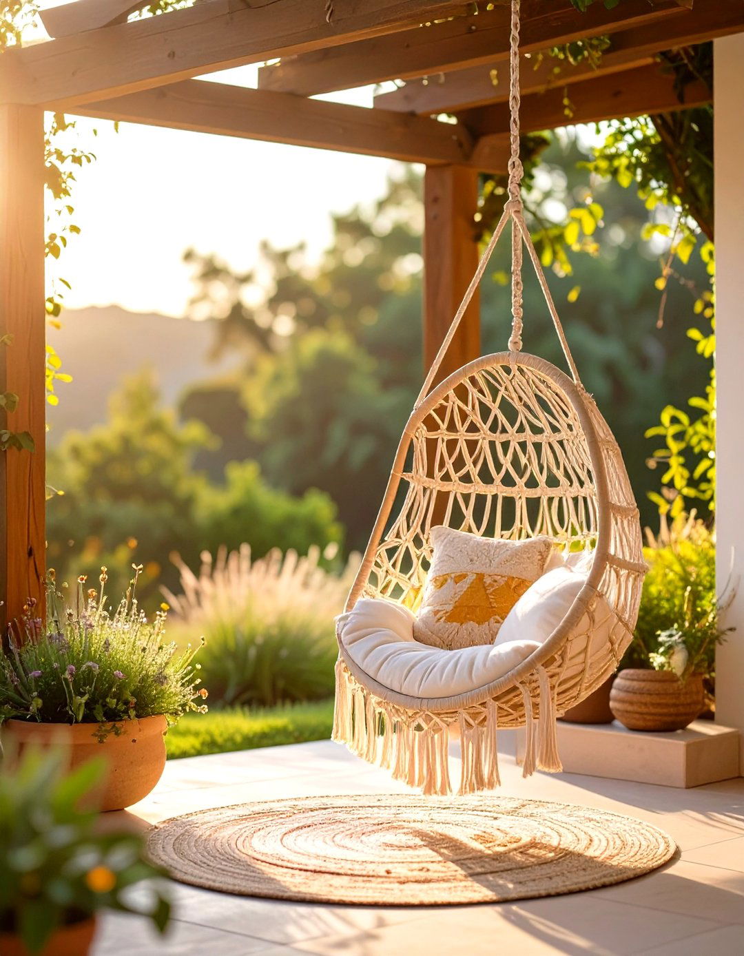 Small Landscaping with a Hammock or Hanging Chair - 30 small landscaping ideas