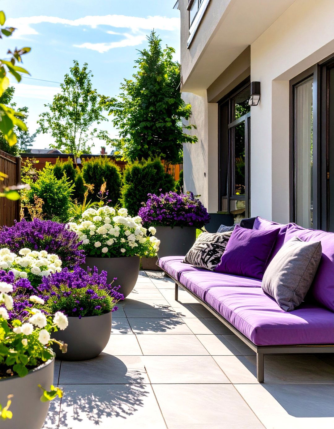 Small Landscaping with a Unified Color Palette - 30 small landscaping ideas