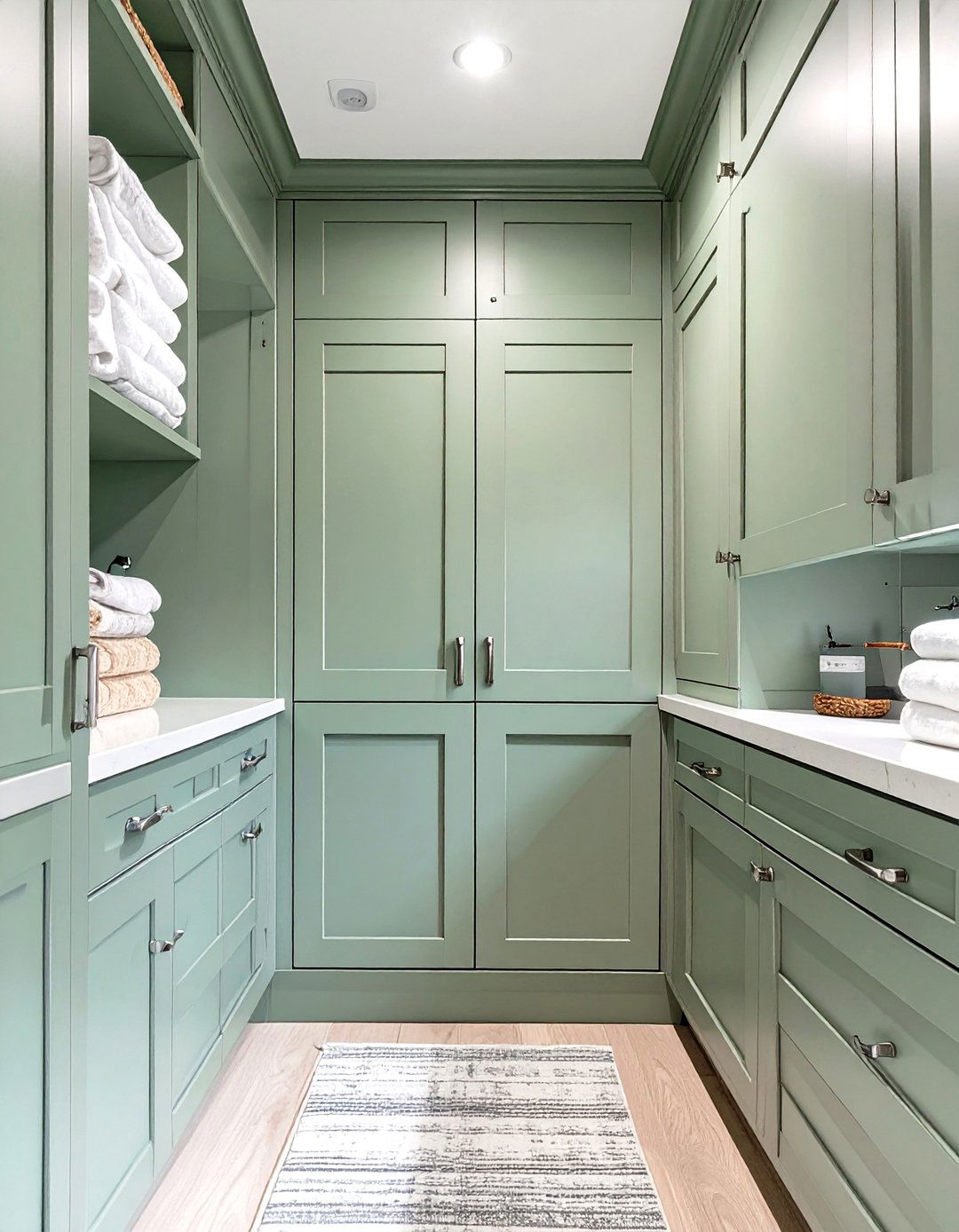 Small Laundry Closet with Built In Cabinetry - 30 small laundry closet ideas