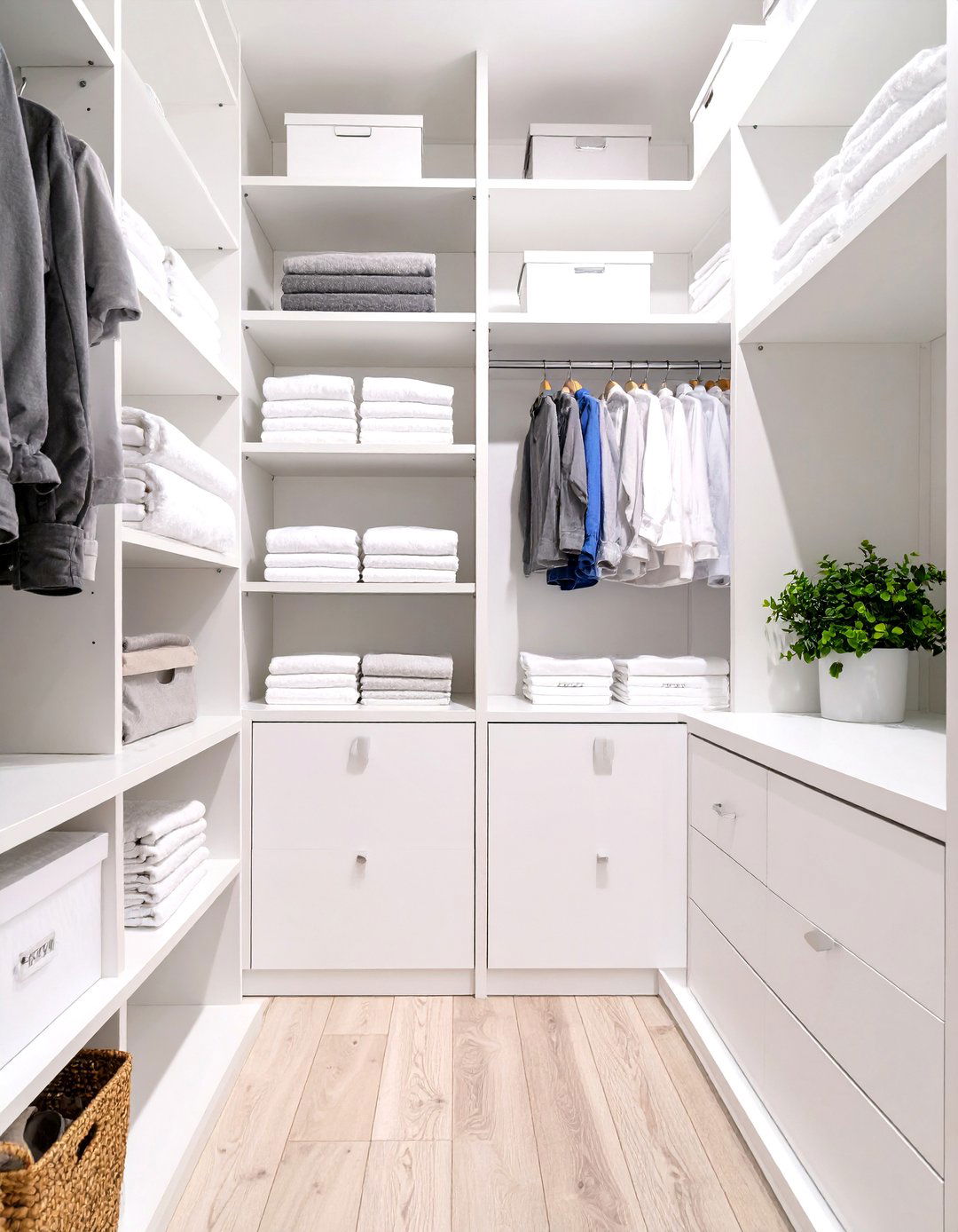 Small Laundry Closet with Floor to Ceiling Shelving - 30 small laundry closet ideas