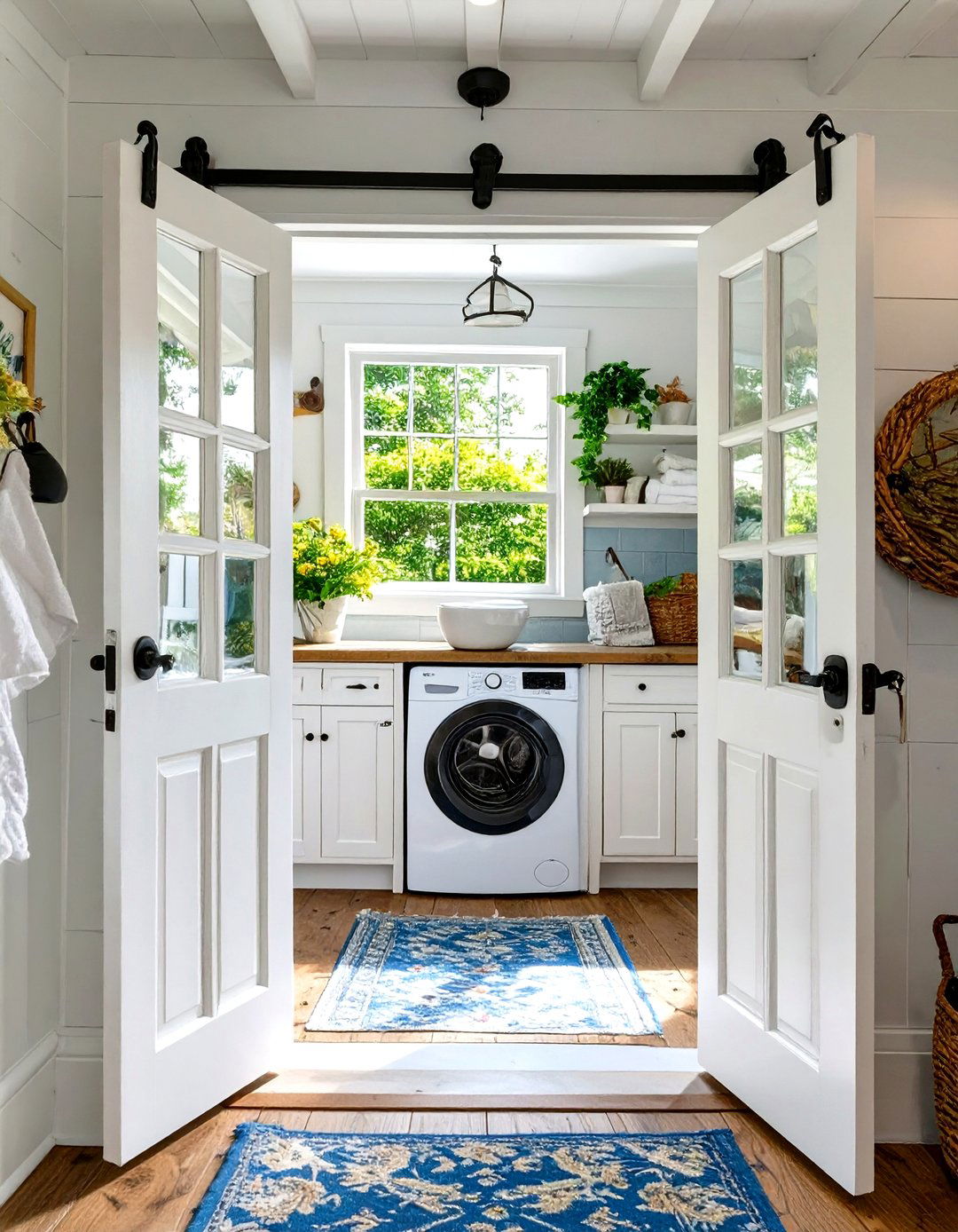 Small Laundry Room with a Dutch Door - 30 small laundry room design ideas