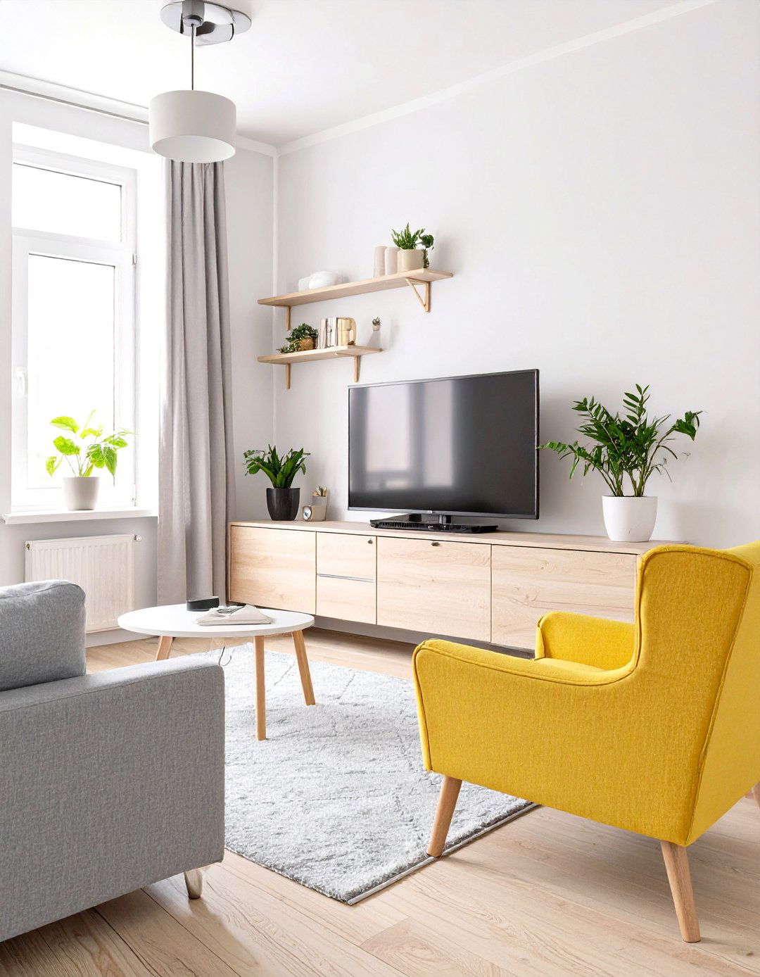 Small Living Room TV in a Corner Nook - 30 simple small living room ideas with tv