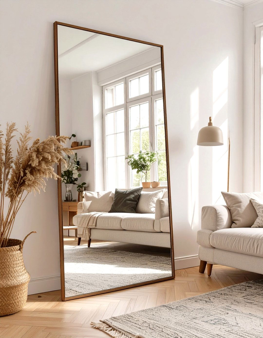 Small Living Room with Large Mirrors - 30 small living room decor ideas