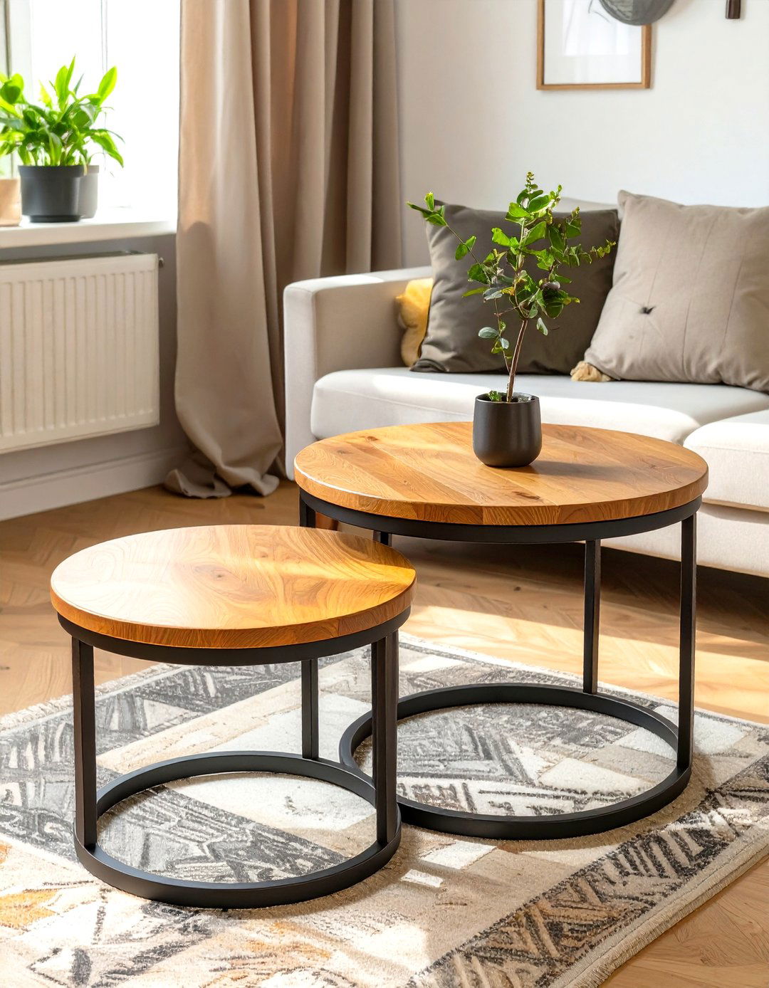Small Living Room with Nesting Tables - 30 small living room decor ideas