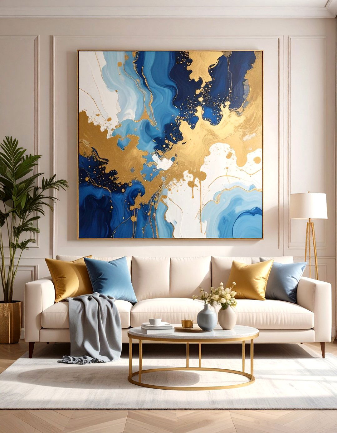 Small Living Room with One Statement Art Piece - 30 small living room decor ideas