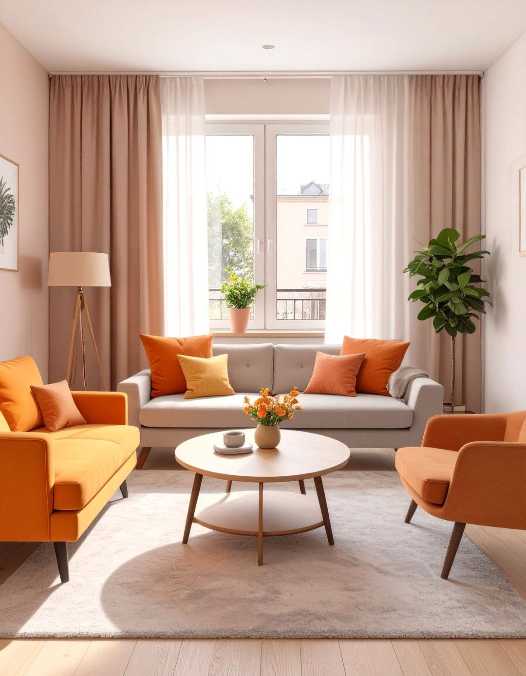 Small Living Room with Seating in a Conversational Layout - 30 small living room decor ideas
