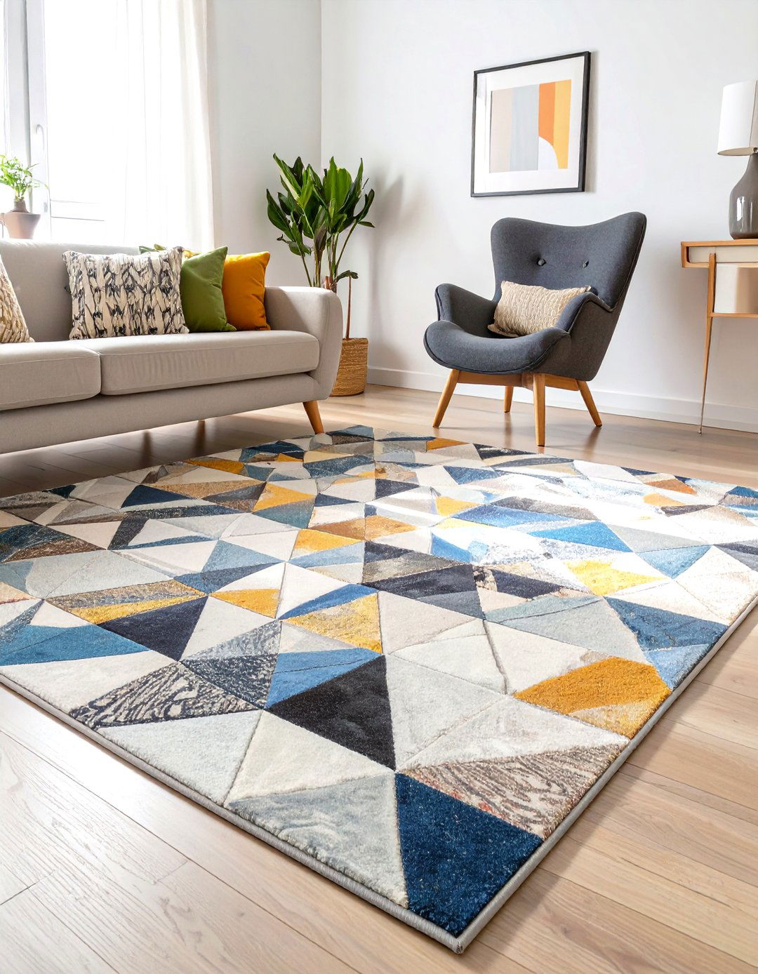 Small Living Room with a Defined Area Rug - 30 small living room decor ideas