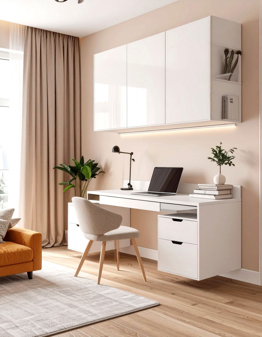Small Living Room with a Pull Down Desk - 30 small living room decor ideas
