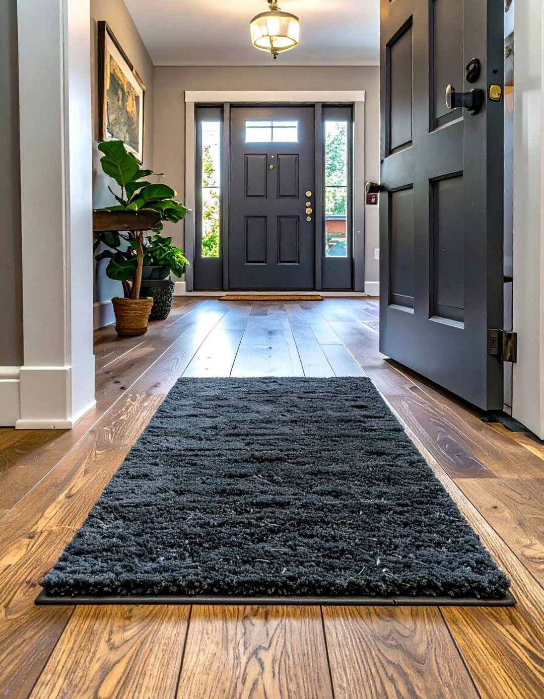 Small Low Pile Doormat Inside - 30 small entryway design ideas