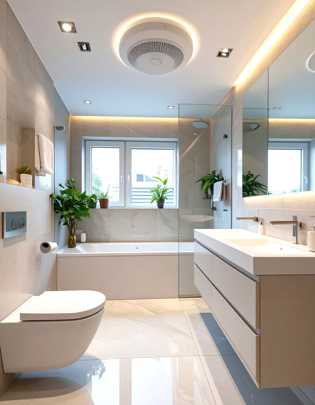 Small Luxury Bathroom with Integrated Sound System - 30 small luxury bathroom ideas