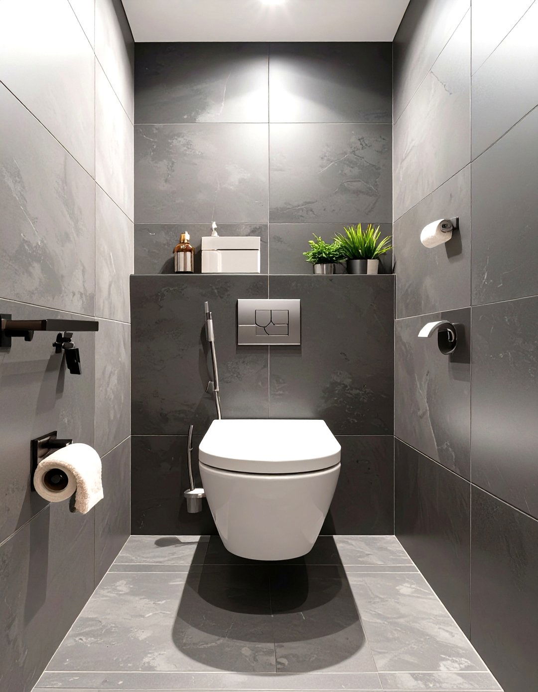 Small Luxury Bathroom with Wall Mounted Toilets - 30 small luxury bathroom ideas