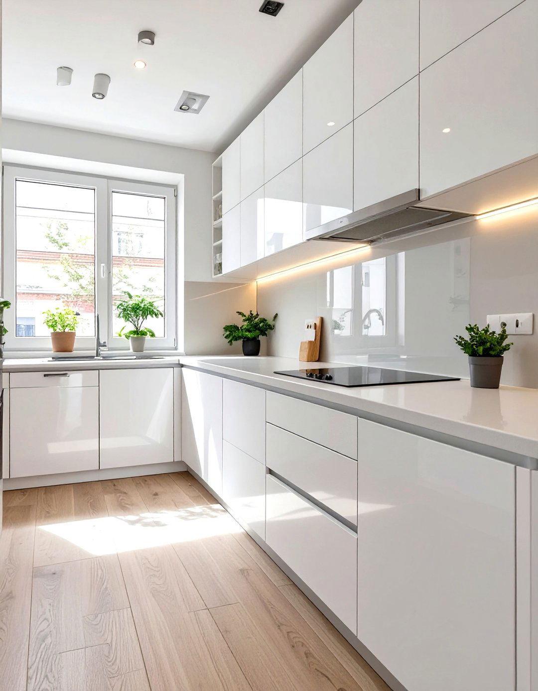 Small Modular Kitchen with Glossy Laminate Finishes - 30 small modular kitchen design ideas