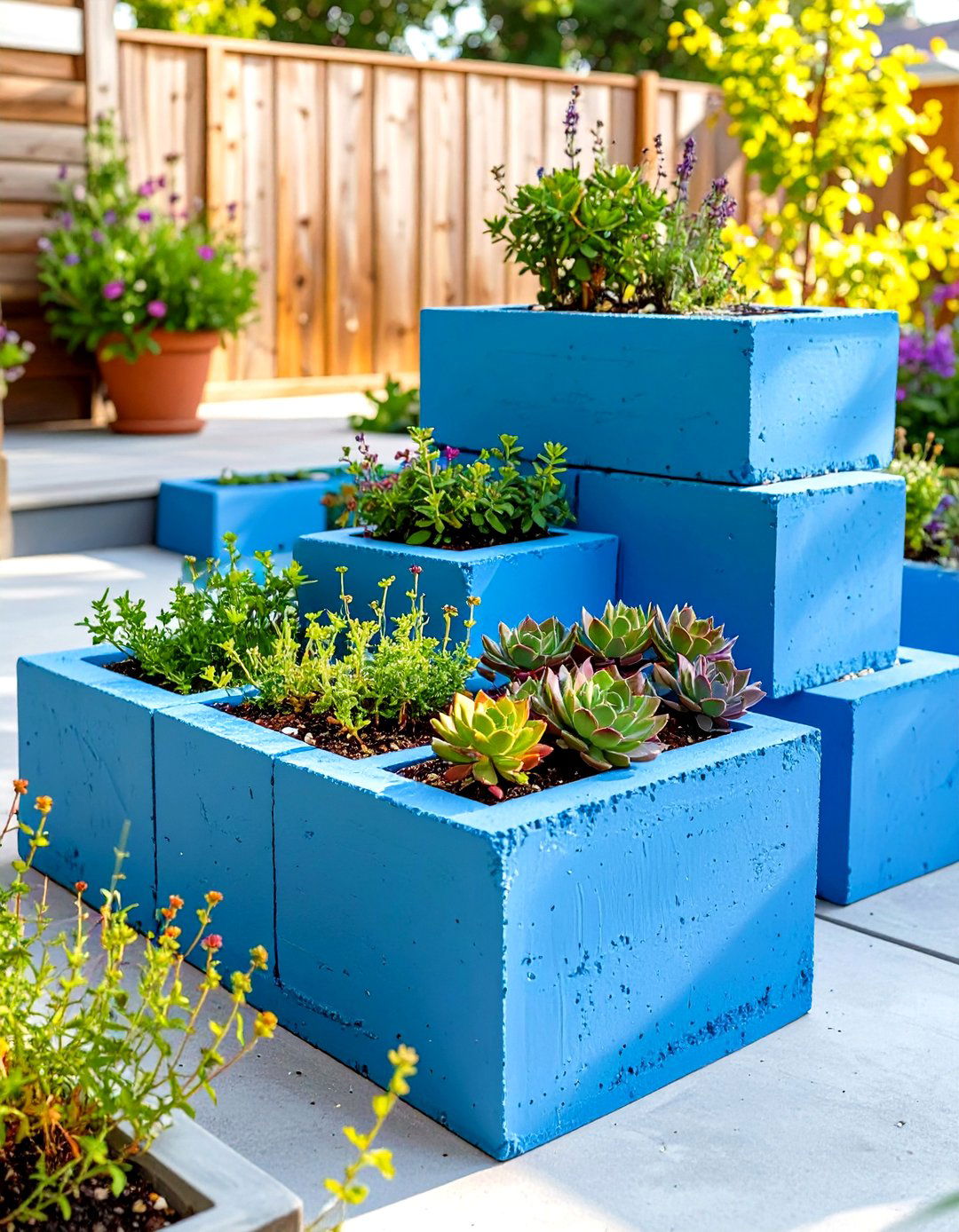 Small Patio Cinder Block Garden - 30 small patio garden ideas