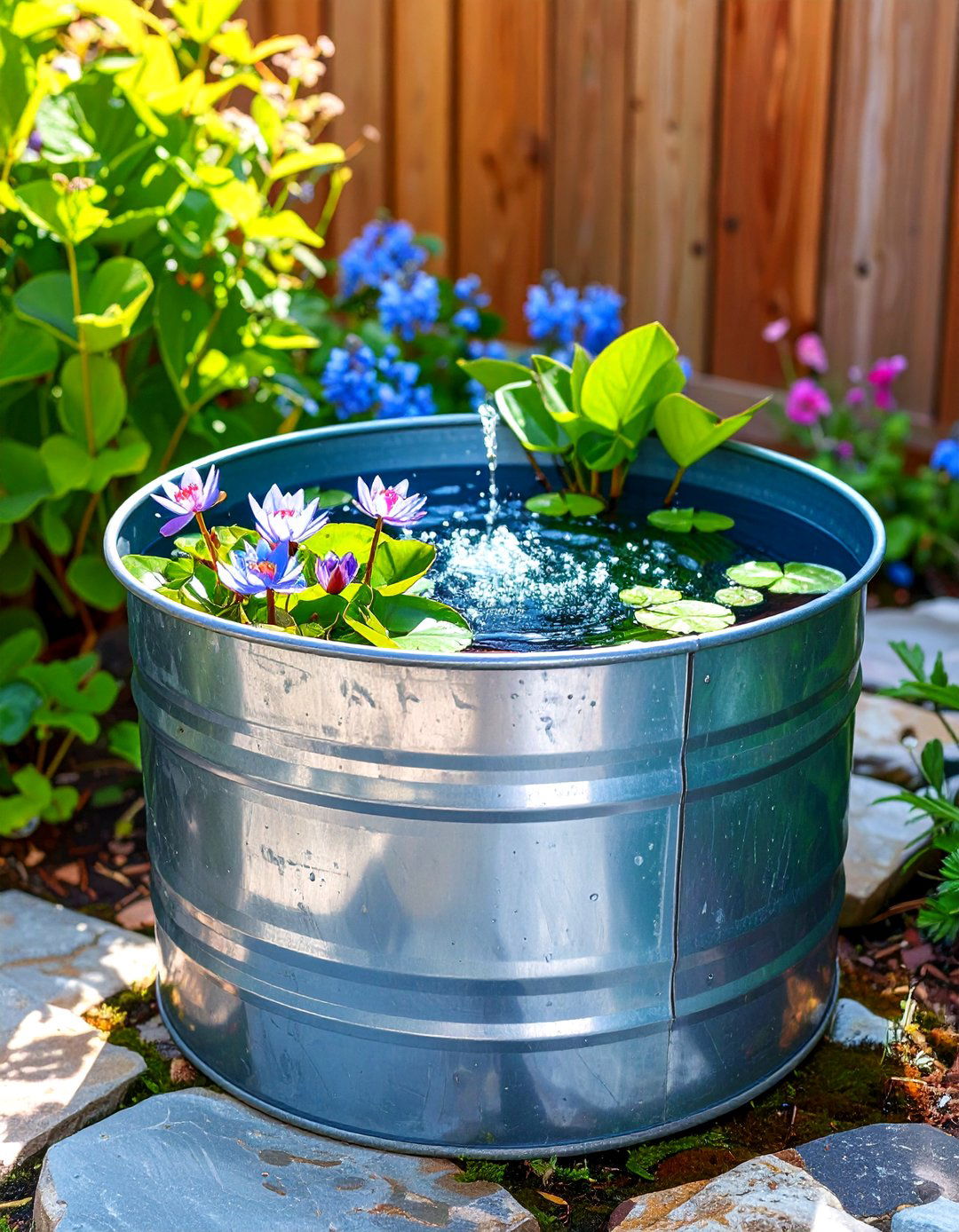 Small Patio Container Pond - 30 pond landscaping ideas