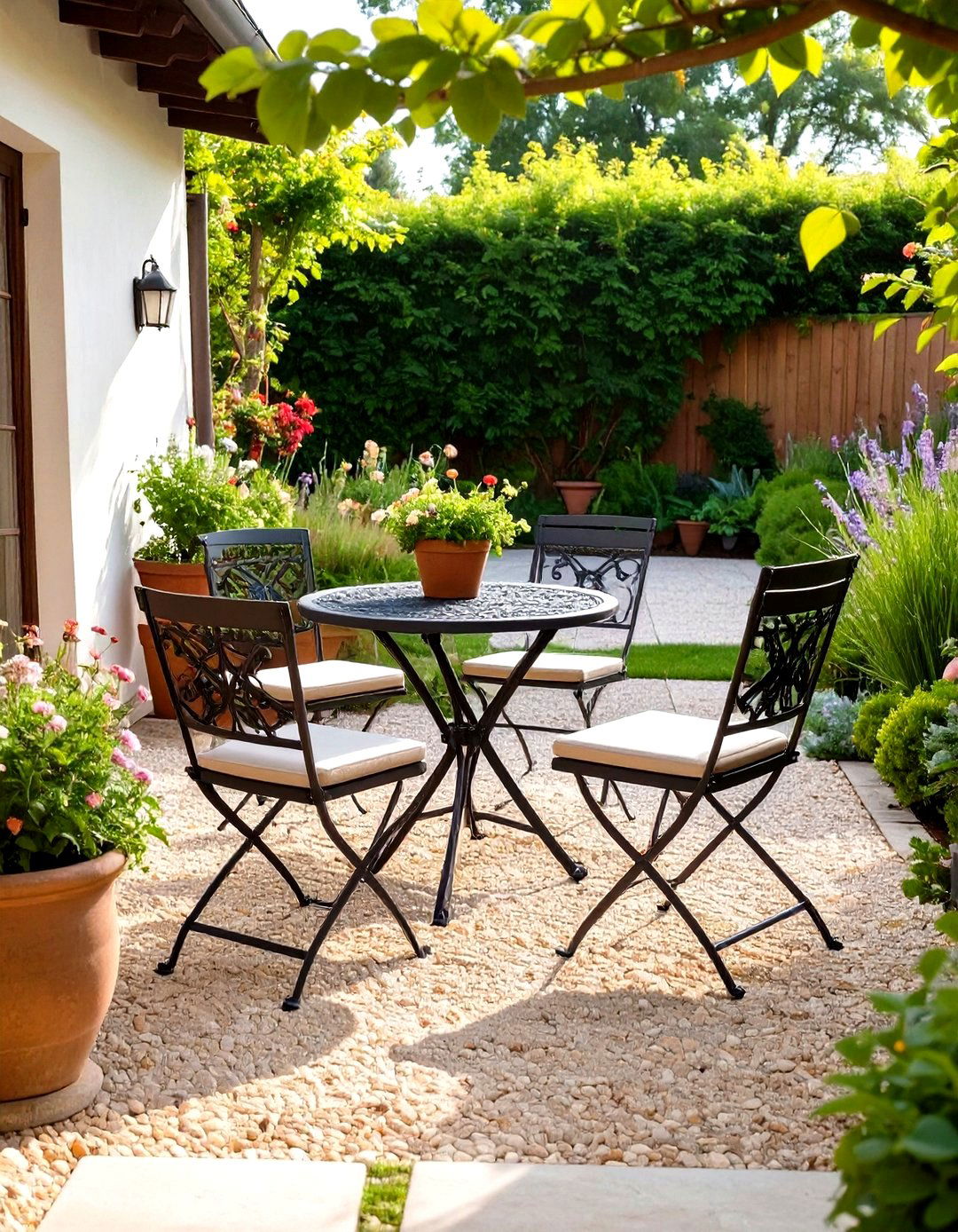 Small Patio with Gravel Flooring - 30 small patio design ideas pictures