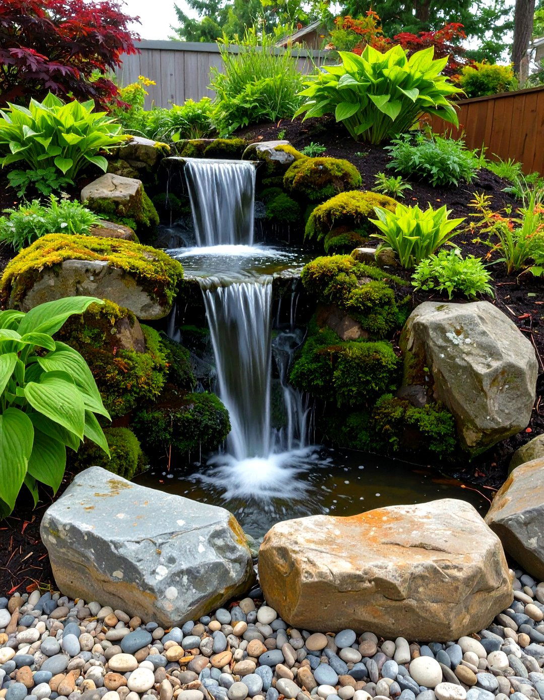 Small Pondless Front Yard Waterfall - 30 small front yard fountain ideas