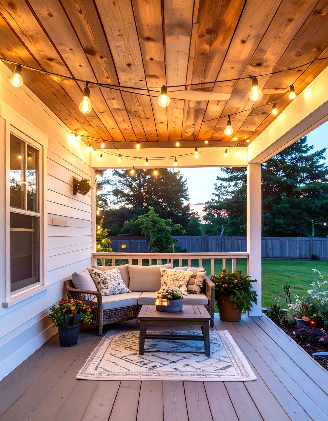 Small Porch String Lights - 30 small porch decorating ideas