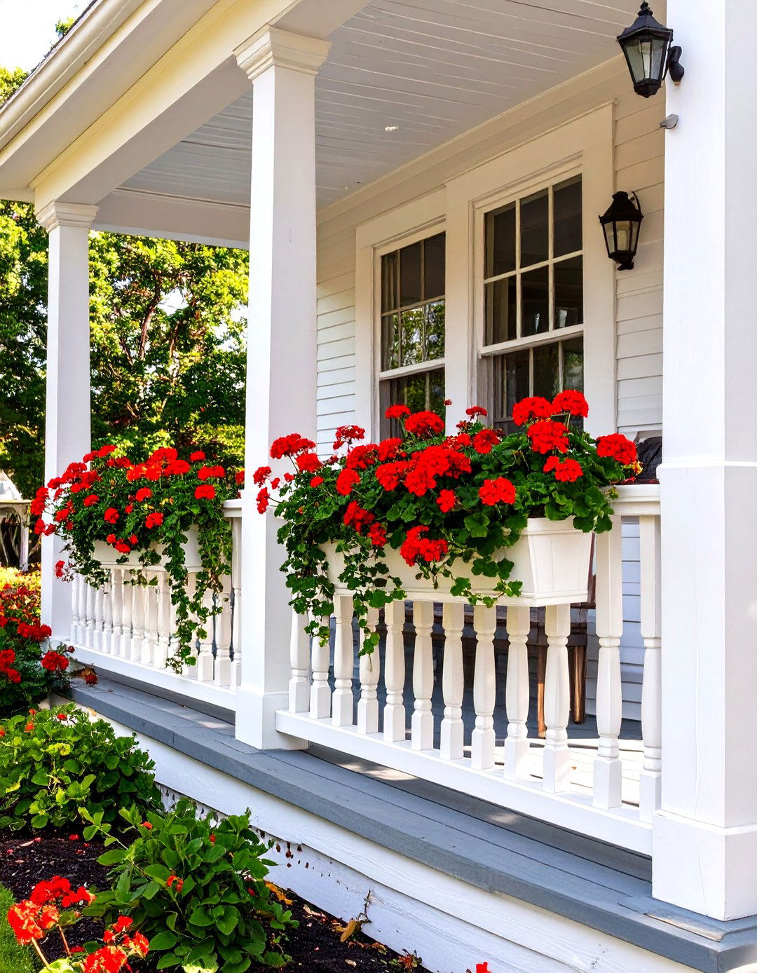 Small Porch with Built In Planter Boxes - 30 small cape cod front porch ideas