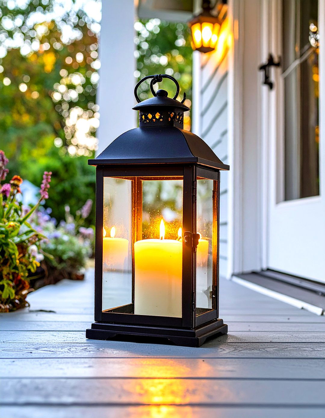 Small Porch with a Lantern for Lighting - 30 small porch decorating ideas