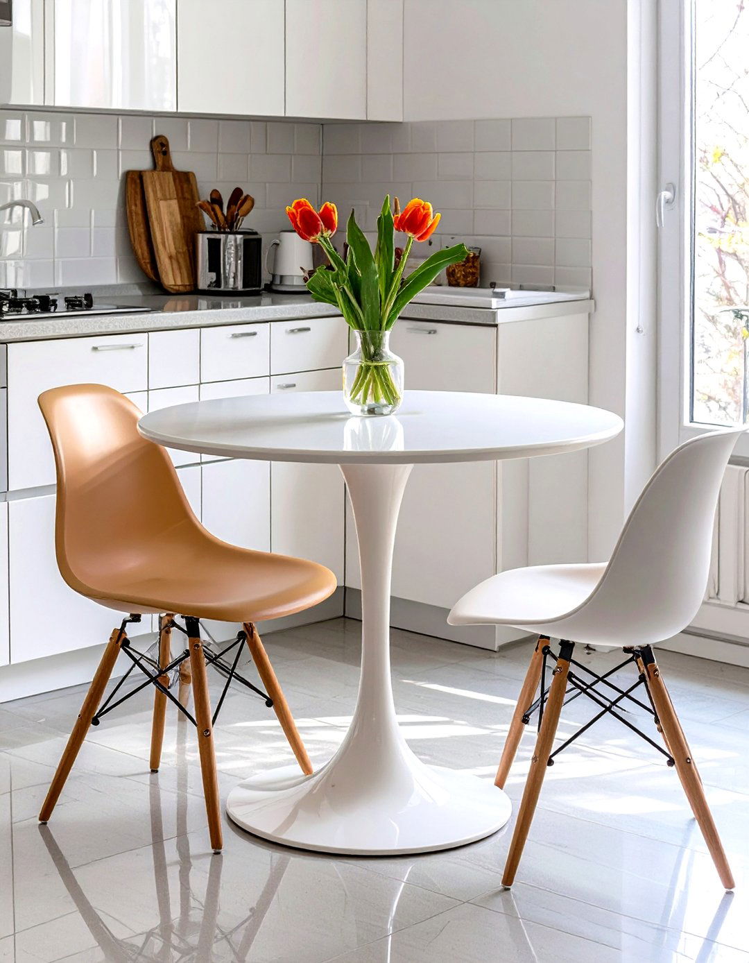 Small Saarinen Style Tulip Table - 30 small kitchen table ideas