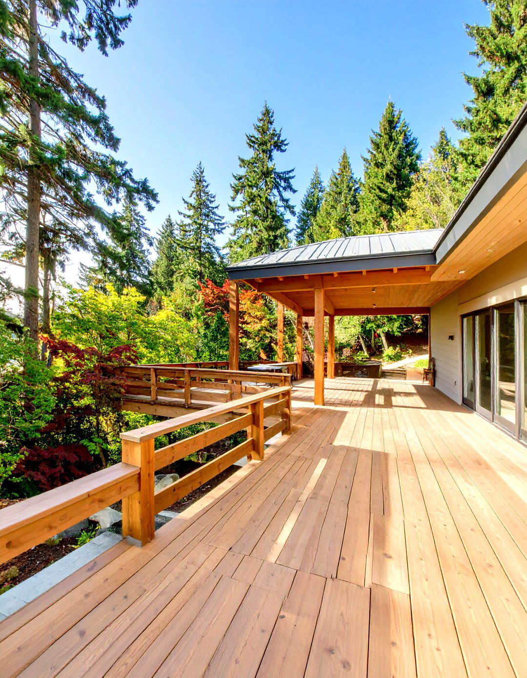 Small Sloped Backyard with a Deck Over the Slope - 30 small sloped backyard ideas