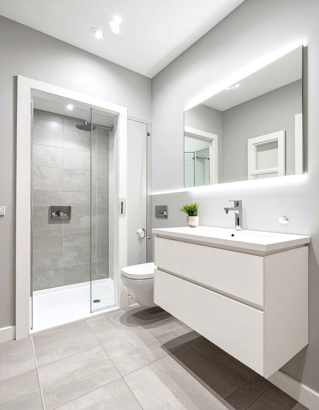 Small Space Grey and White Bathroom Solution - 30 grey and white bathroom ideas
