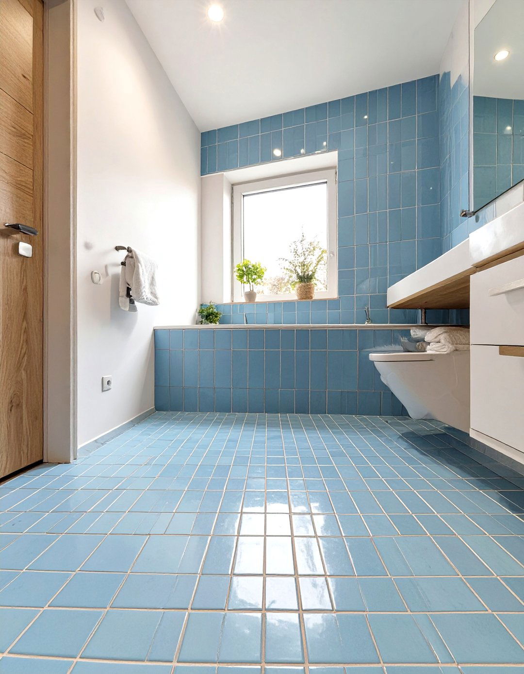 Small Square Mosaic Tile Flooring - 30 small bathroom bathroom flooring ideas