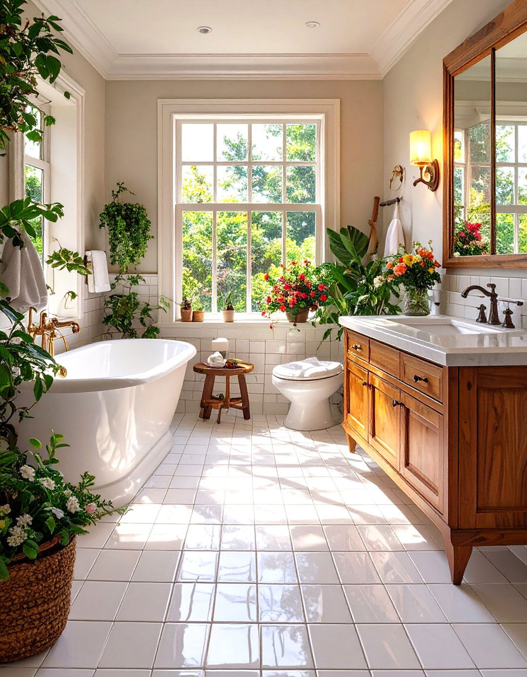 Small Square Mosaic Tiles - 30 small bathroom floor tile ideas