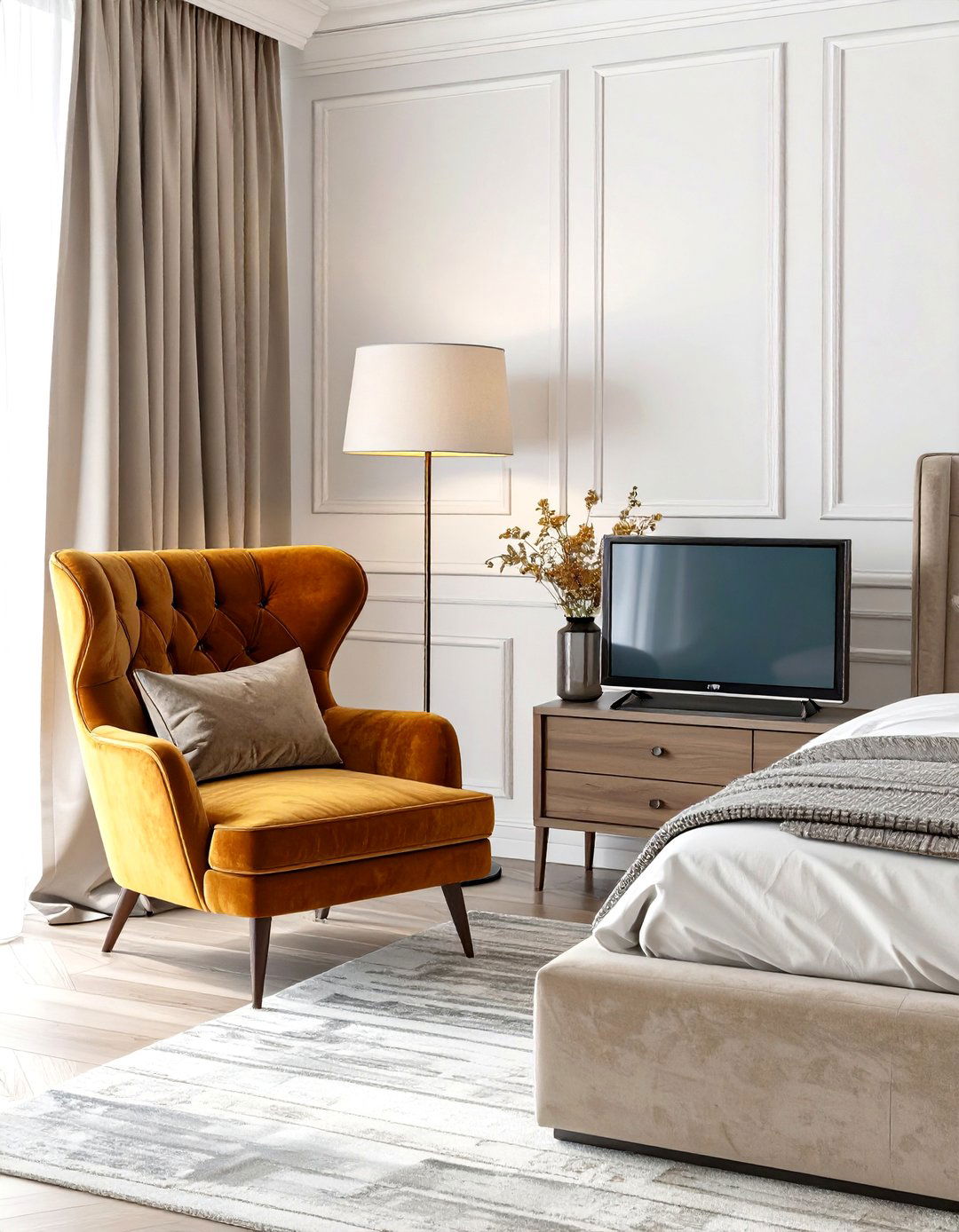 Small TV for a Reading Nook - 30 tv in bedroom ideas