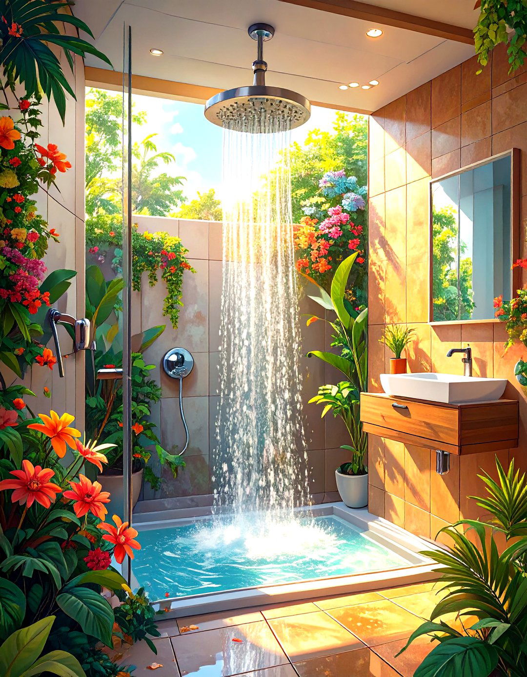 Small Walk In Shower with Wall Mounted Fixtures - 30 small walk in shower ideas