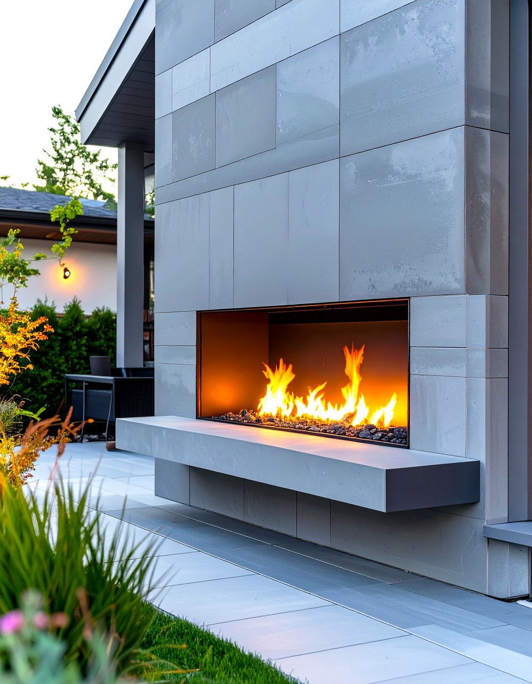 Small Wall Mounted Outdoor Fireplace - 30 small outdoor fireplace ideas