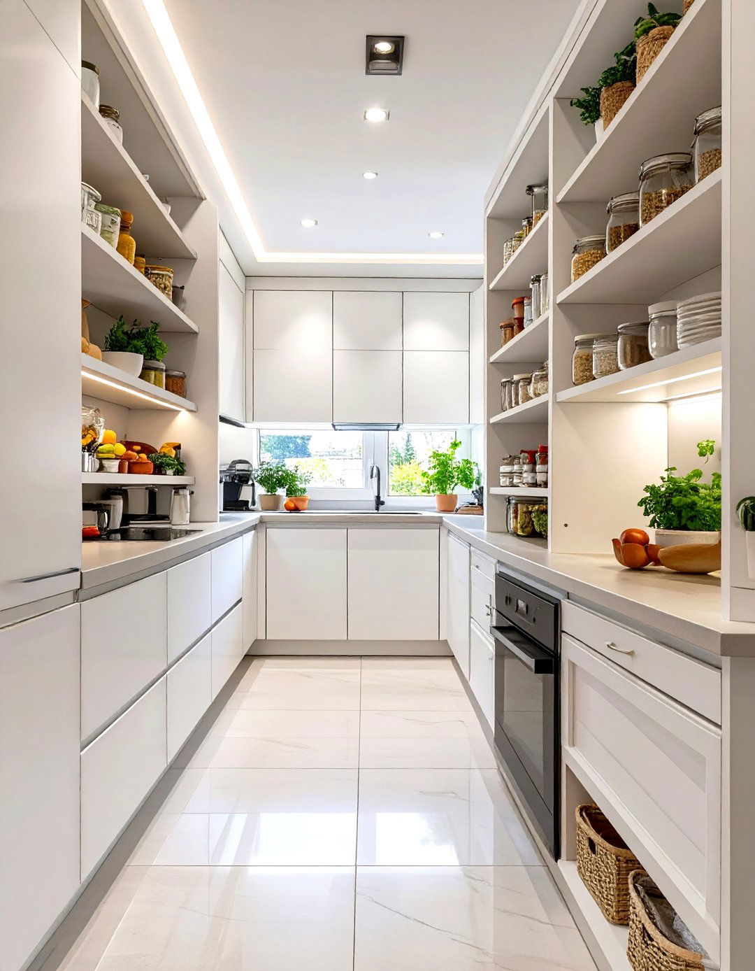Small White Kitchen with Vertical Storage - 30 small white kitchen ideas