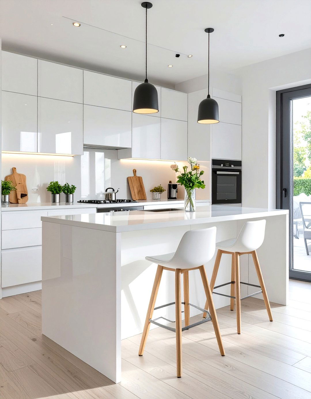 Small White Kitchen with a Peninsula - 30 small white kitchen ideas