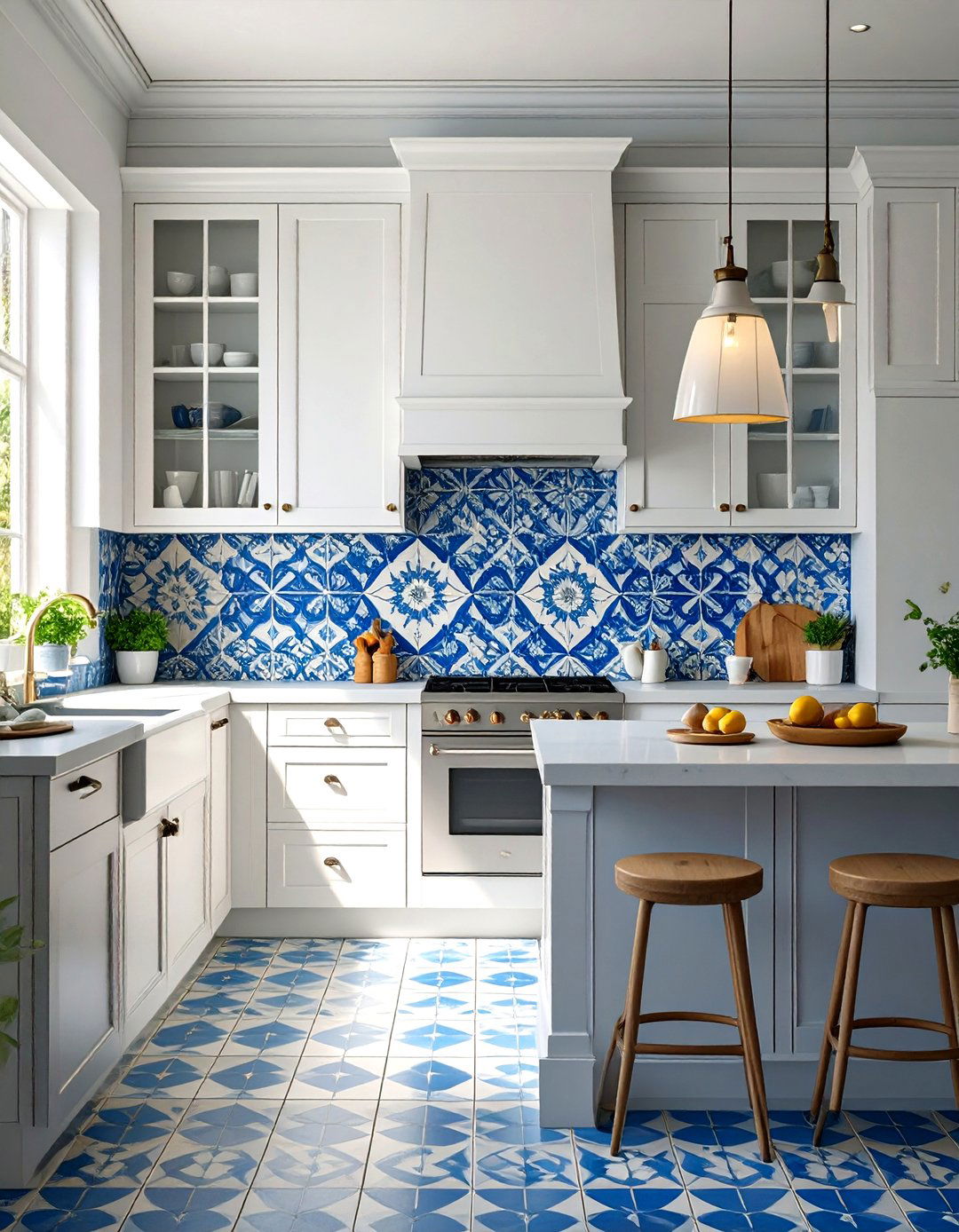 Small White Kitchen with a Tiled Backsplash - 30 small white kitchen ideas