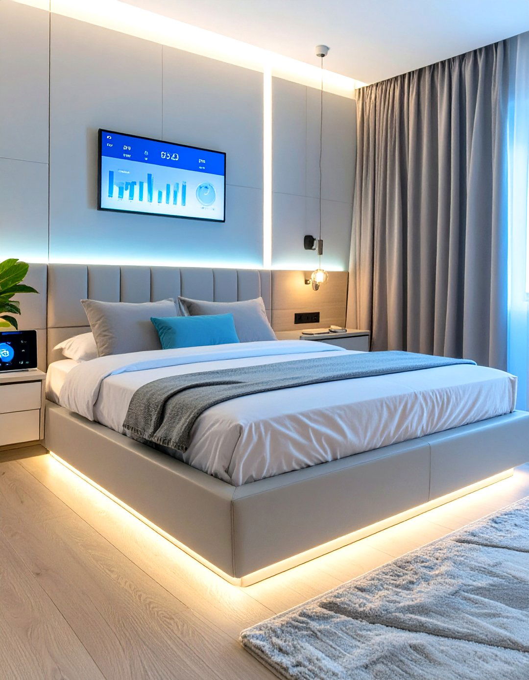 Smart Bed for Sleep Tracking and Comfort - 30 what is smart home interior design ideas