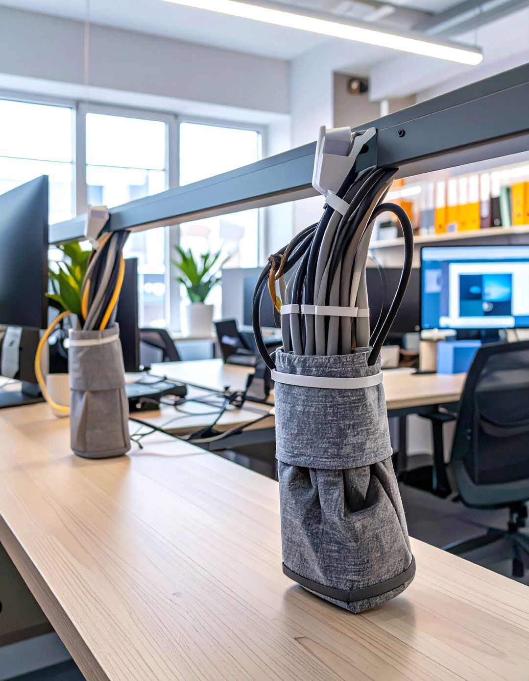 Smart Cable Management Solutions - 30 small office decor ideas for work