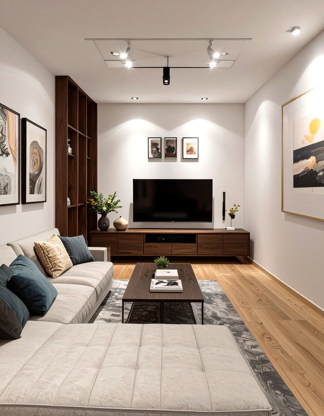 Smart Furniture With Integrated TV Lift - 30 narrow living room ideas with tv