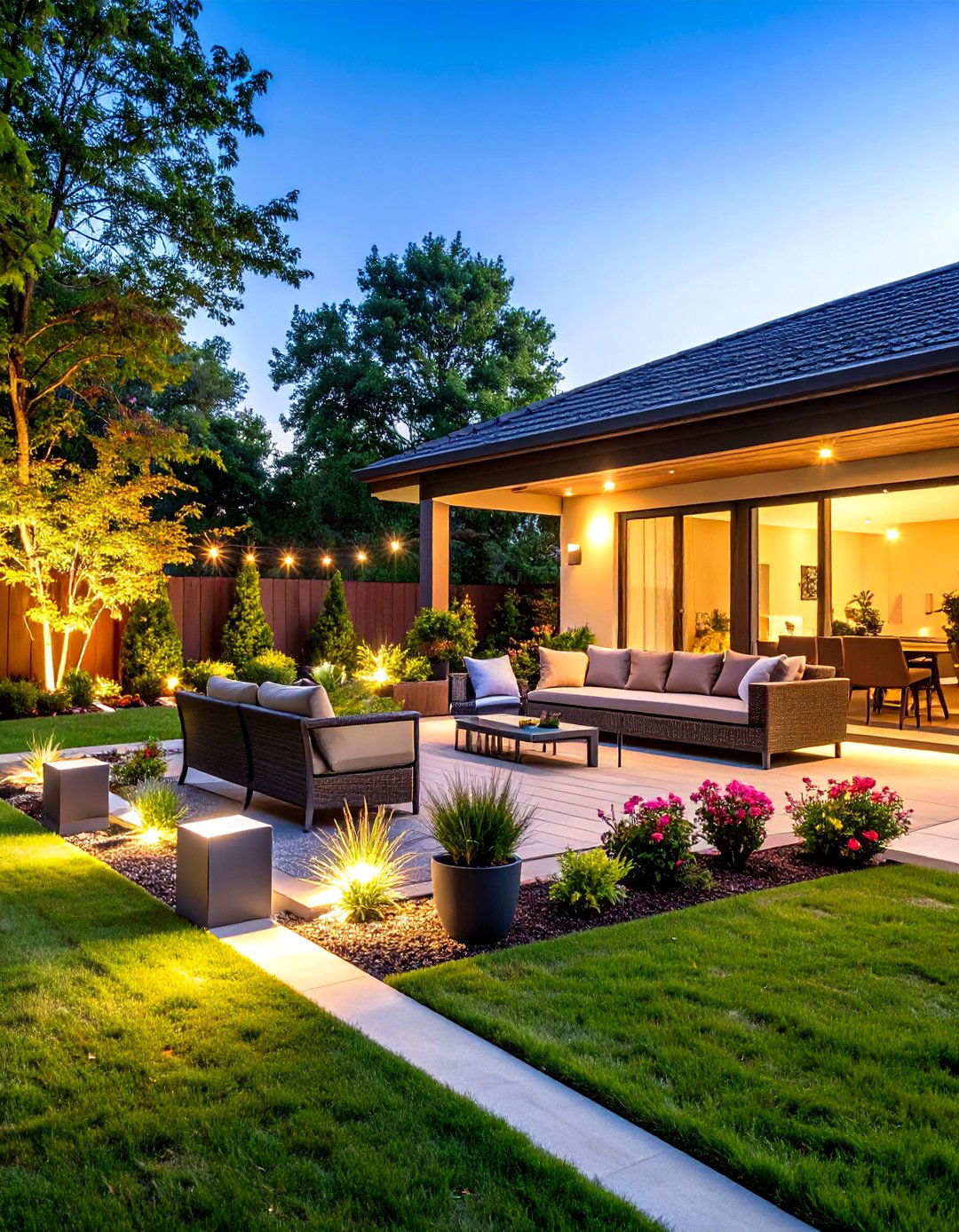 30 Modern Landscape Lighting Design Ideas for Nights - We Love Home Blog
