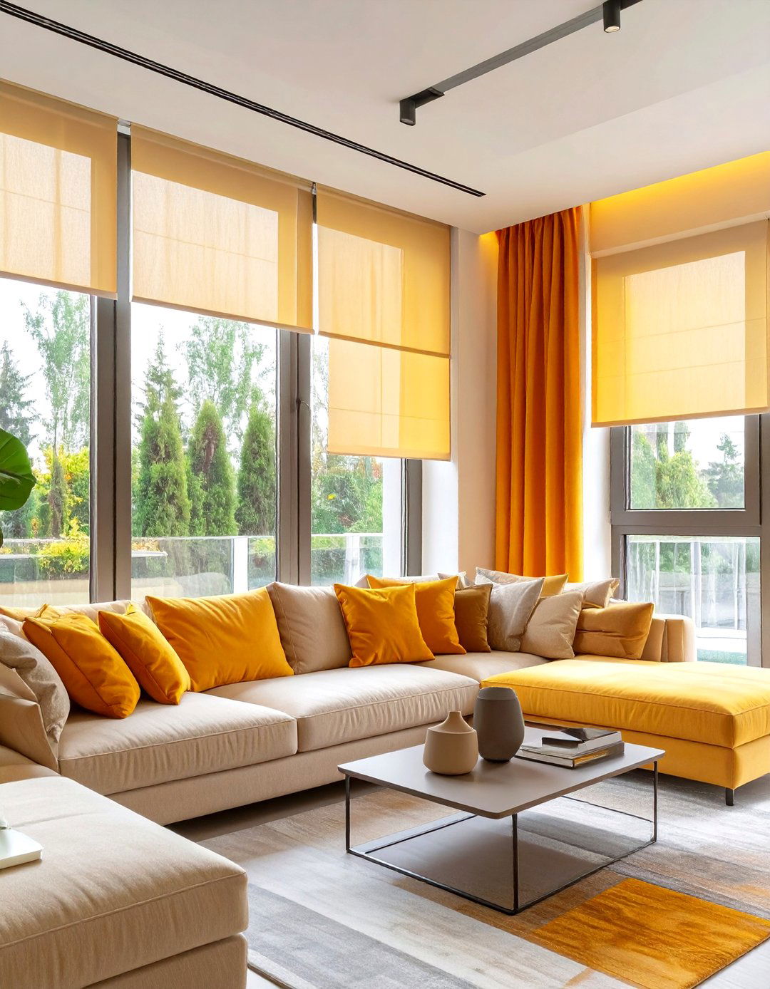 Smart Home Integrated Automated Drapes - 30 window treatment ideas for living room