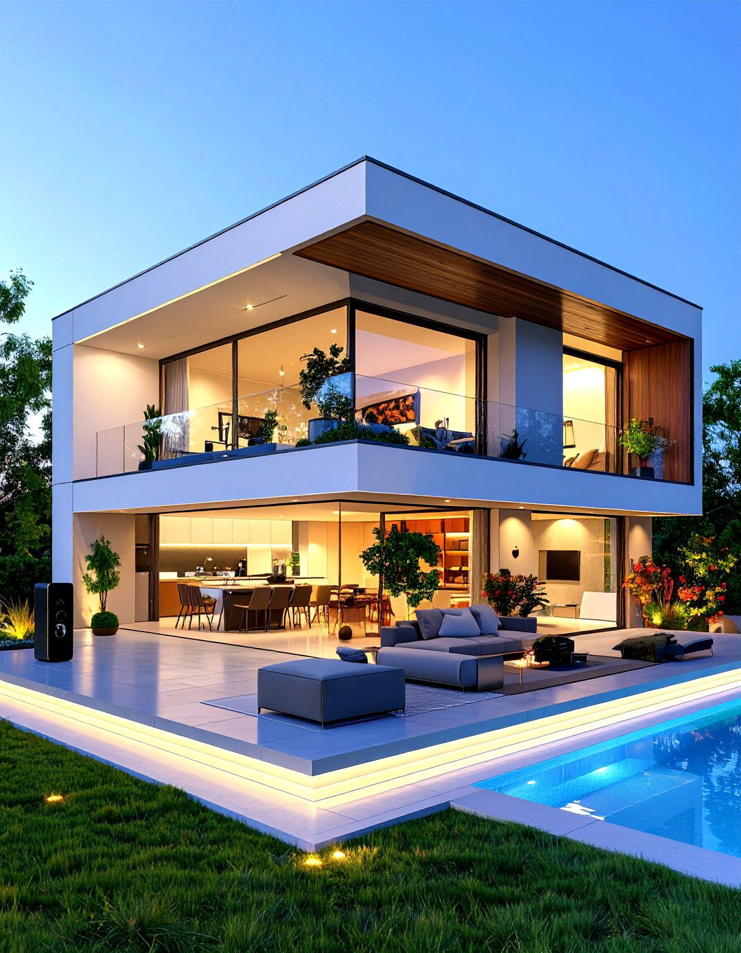 Smart Home Integrated Duplex - 30 duplex house design ideas