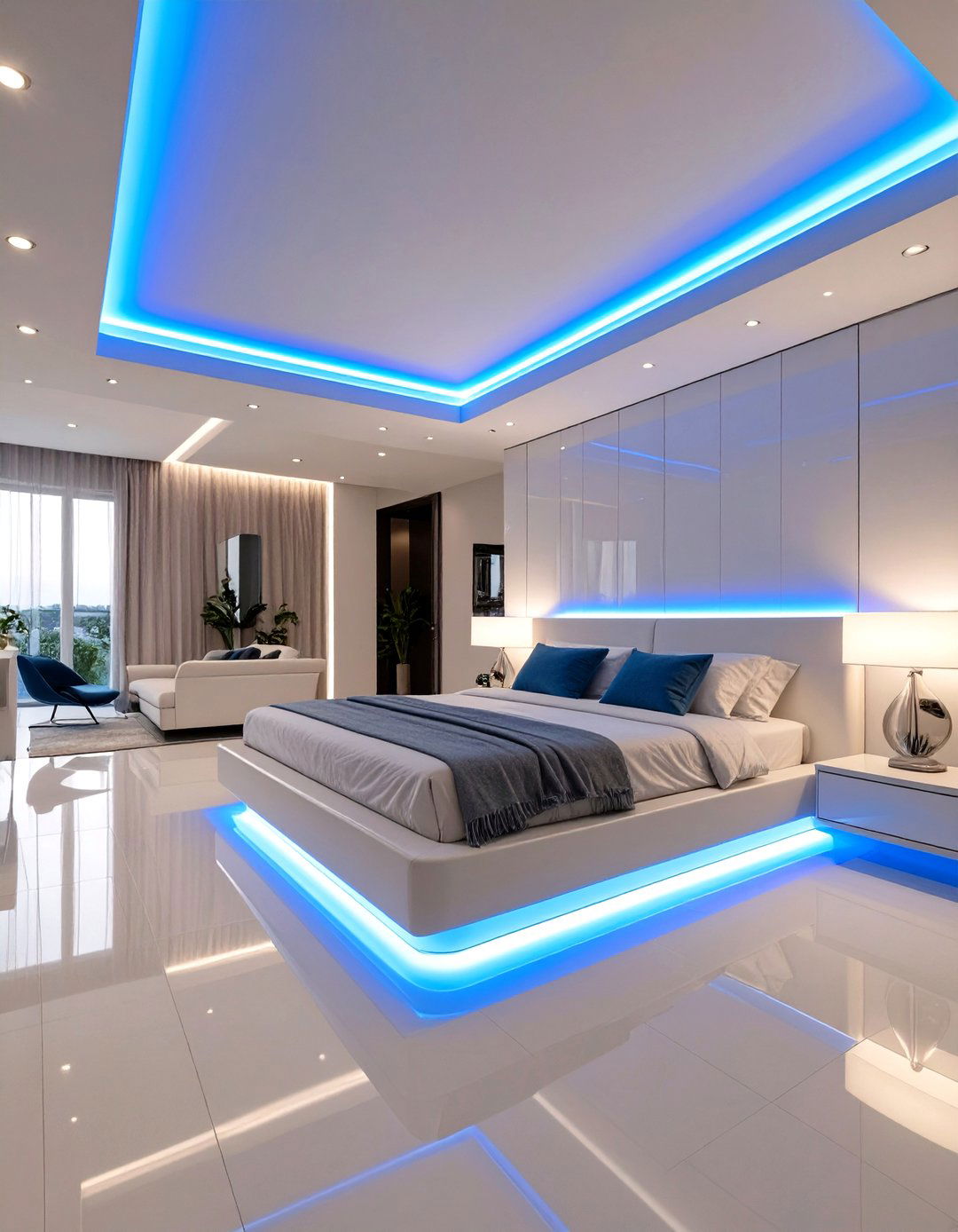Smart LED Strip Cove Lighting - 30 bedroom ceiling light ideas