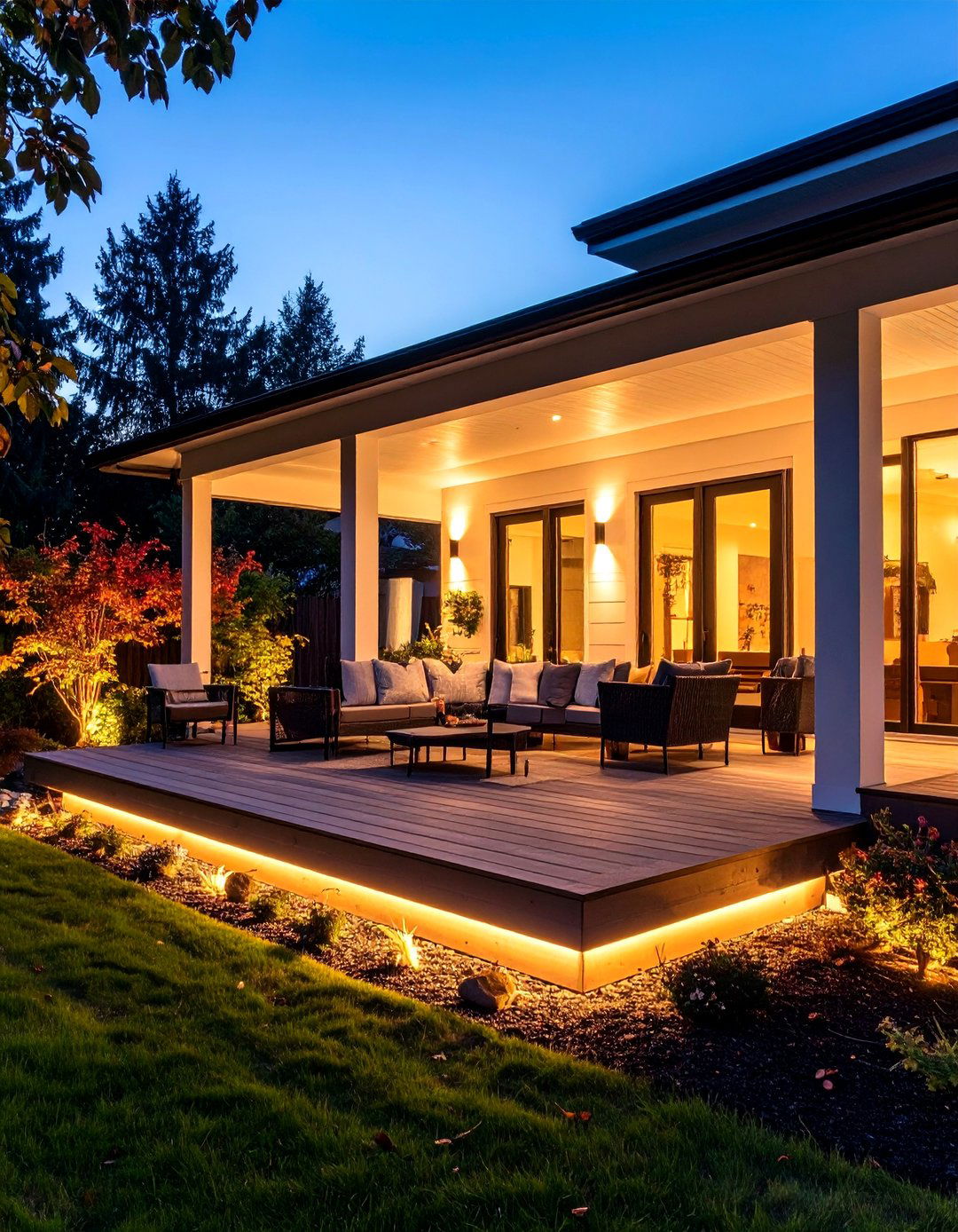 Smart Lighting Porch System - 30 31 modern front porch ideas