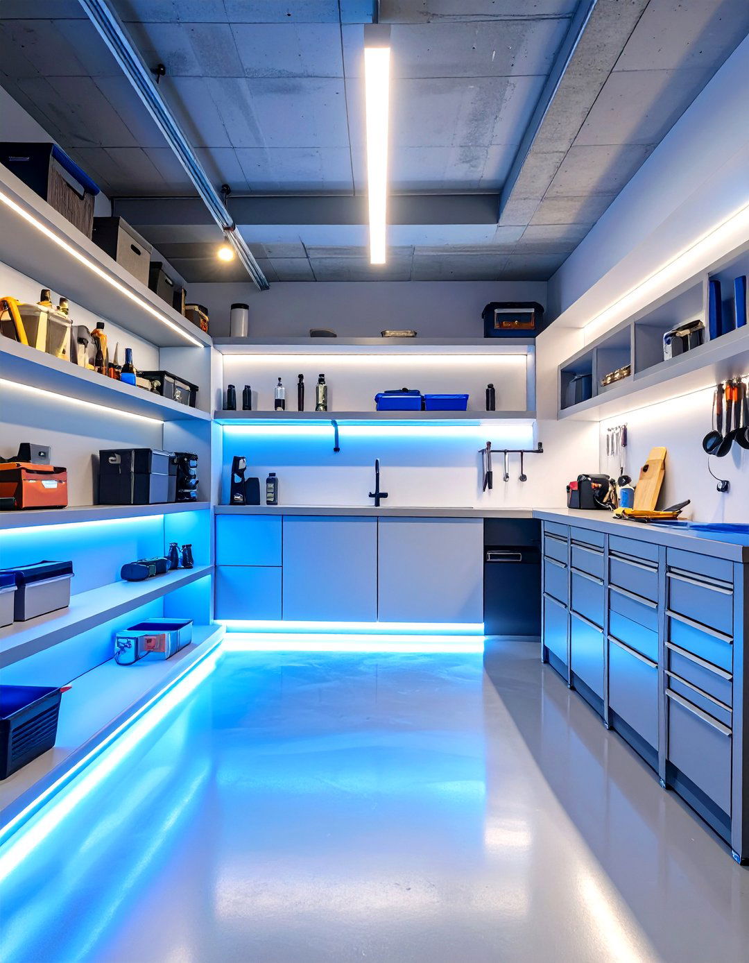 Smart Lighting System for a Garage Man Cave - 30 small garage man cave ideas