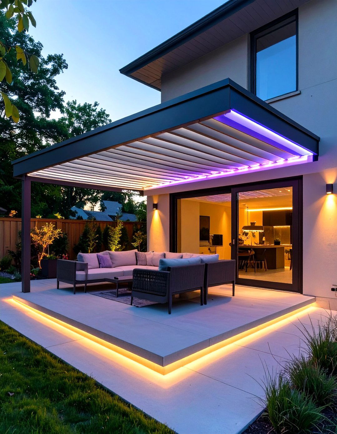 Smart Patio with Automated Features - 30 covered patio ideas attached to house