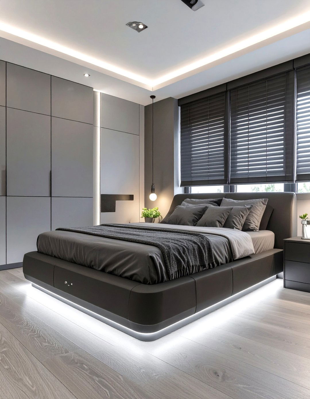 Smart Tech Bedroom - 30 black and grey bedroom ideas