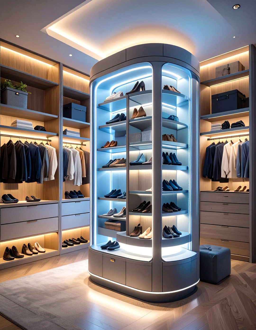 Smart Tech Integrated Closet - 30 organize closet ideas