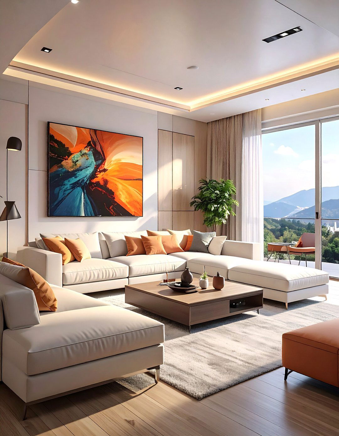 Smart Tech Integrated Living Room - 30 modern small living room ideas