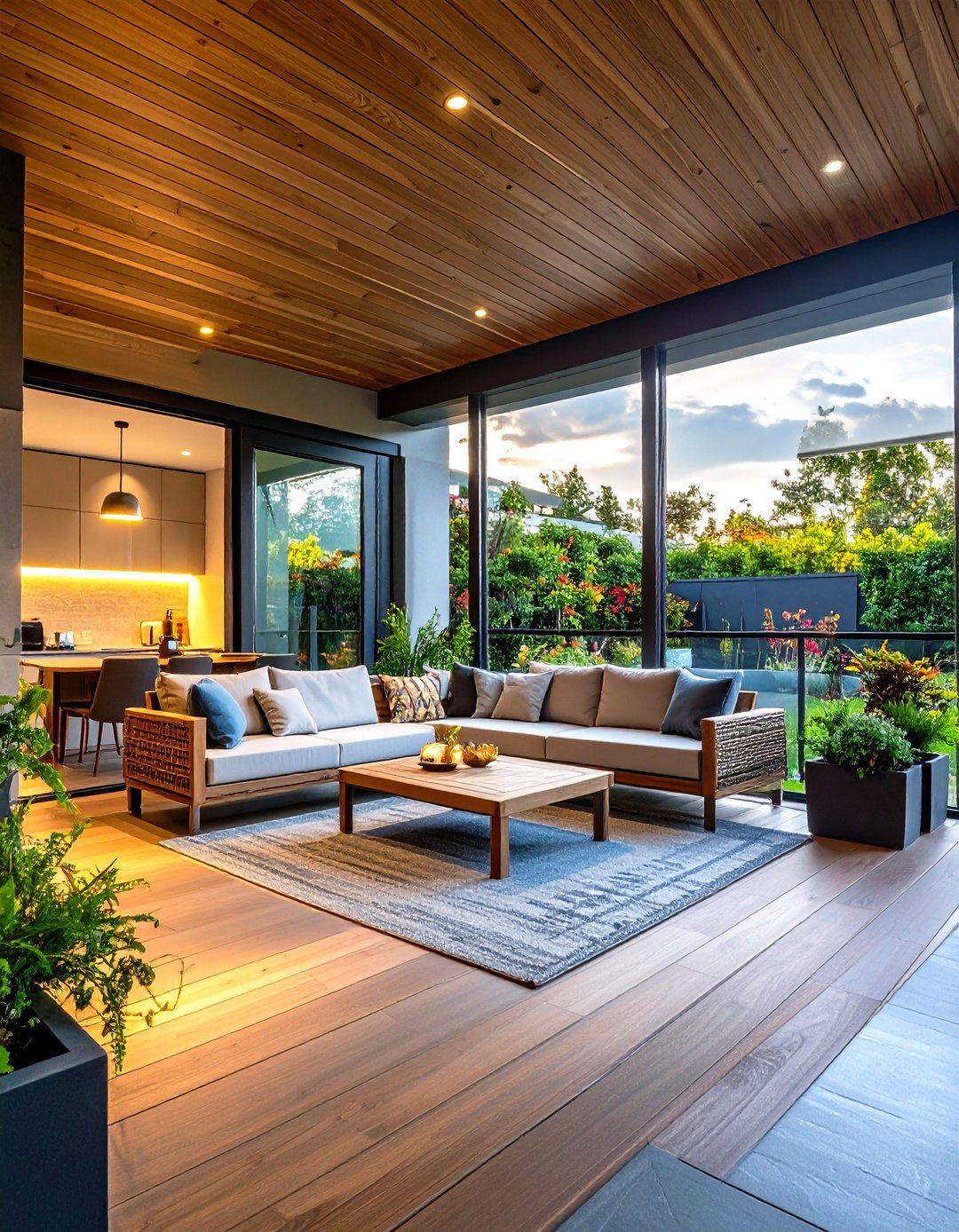 Smart Tech Integrated Porch - 30 enclosed porch ideas