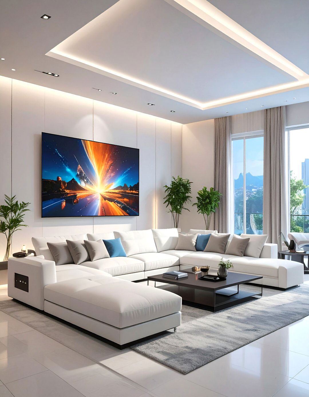 Smart Tech Integrated Small Living Room - 30 modern small modern living room design ideas