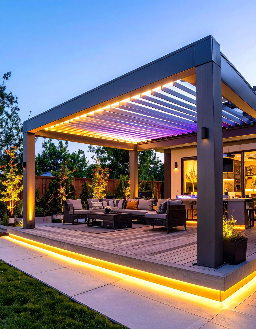 Smart Technology Deck Pergola - 30 deck pergola ideas